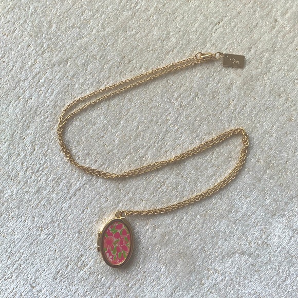 Lilly Pulitzer Fiesta Pink Floral Locket